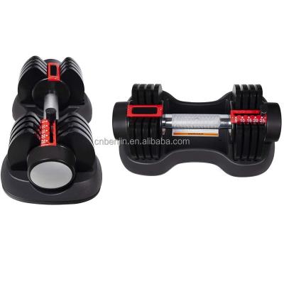 China LIFT LOOP AND LOCK Wholesale 25LB WEIGHT Single Trainer Gym Equipment Black Adjustable Dumbbell for sale