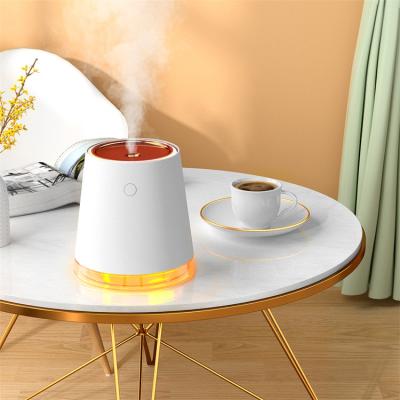 China 2000 Mah Ultrasonic White Night Light Rechargeable Battery Powered Portable Mini Air Humidifier With Led Humidifier 500Ml for sale