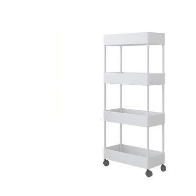 China Viable Good Quality Kitchen 4 Tier Beauty Salon Plastic Transfer Rolling Vegetable Organize Food Trolley Trolley Wheels For Trolleys for sale