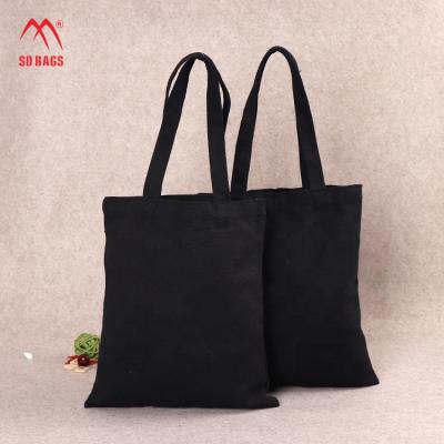 China Shoping Reusable Reusable Tote Handle Designs Customized Color 8oz 10oz Black 50 pcs 100% Cotton Or Canvas Tote Bag Cotton Shoulder Bag for sale