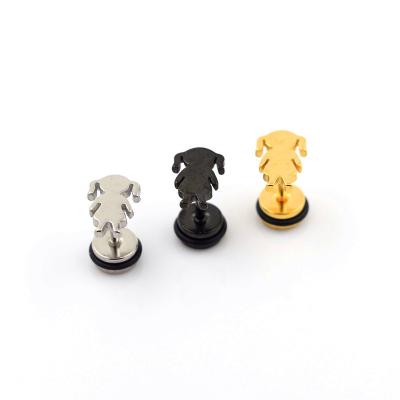 China NEW STYLE ATTRACTIVE HIGH QUALITY EAR Piercing Cartilage Earring Stainless Steel Little Girl Surgical Laser Cut Plug Piercing Earring for sale