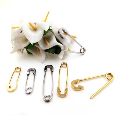 China Stainless Steel Goth Huggie Decoration 14G 16G 18G Stylish Cartilage Earrings Punk Safety Pin Earrings Fashion for sale