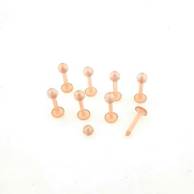 China Skin Color New Decoration Fashion Acrylic Nose Rings Labret Ring L Shaped Nose Rings for sale