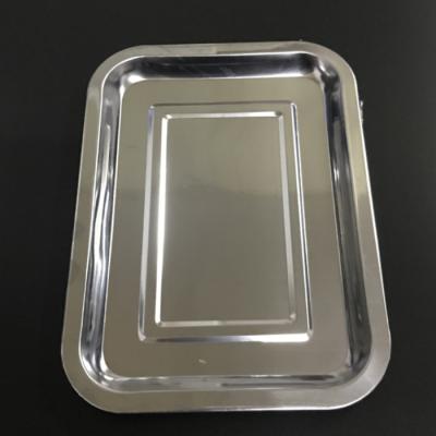 China Hot Selling 304 Barbecue / BBQ Stainless Steel Aluminum Custom Square Hot Serving Trays for sale