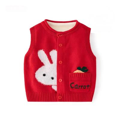 China Original A Grade Anti-Shrink Custom Cotton Knitted O-Neck Baby Vests And Waistcoats for sale