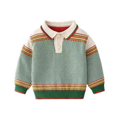 China Wholesale Factory Directly Sale Turn-Down Anti-Shrink Sweater Knit Baby Sweater for sale