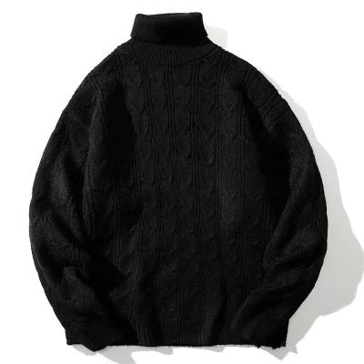 China fashionable high demand Anti-wrinkle knitted cashmere sweater men stylish turtle neck sweater for young man for sale