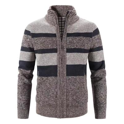 China High Quality Popular Full Knitting Zipper Men's Anti-Wrinkle Cardigan Sweaters With Zipper for sale