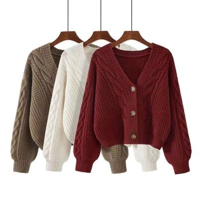 China Chinese High Quality Stylish Anti-wrinkle Winter Knit Sweater Women Top Knitted Cardigan for sale