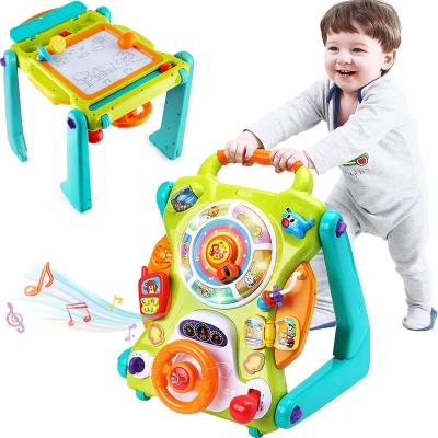 China Ride on Toy 3 in 1 Baby Walker Sit for Holding Toys, Kids Activity Center, Musical Toddler Amusement Table Kids Learning Walk Toys for sale