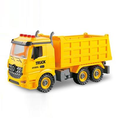 China Diecast Plastic Model Toy (54pcs) Friction Construction Engineering Dump Truck Toy Educational Kids Battery Operated for sale