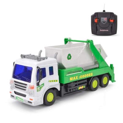 China RC Hobby Car 1:16 4 Ch RC Sanitation Truck Remote Control Waste Recycling Tipper Truck Toy For Sale for sale