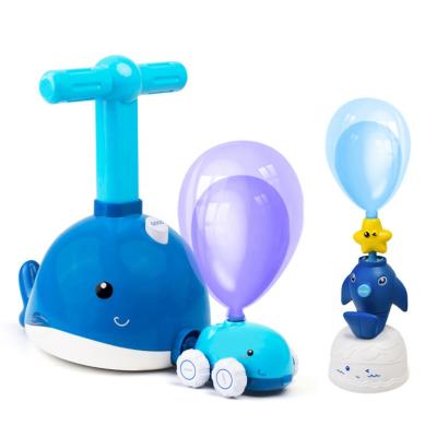 China Popular Car Toy Aerodynamic Toy Dolphin Air Balloon STEM Balloon Powered Car Toy for Children for sale