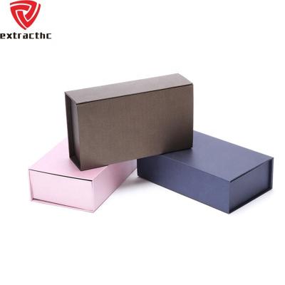 China Gray Magnetic Packing Extra Large Custom Recyclable Luxury Blue Pink Rigid Folding Cardboard Cubic Magnetic Packaging Gift Box for sale