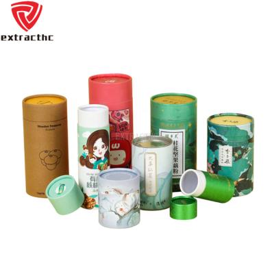 China Food Grade Cardboard Cylinder Biodegradable Tea Paper Tube Packaging Container For Tea Round Box Packing for sale