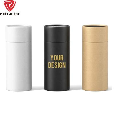 China Beautiful Custom Design Biodegradable Brown Kraft Round Small Cylinder Packaging Gift Box Recycle Craft Paper Tube for sale