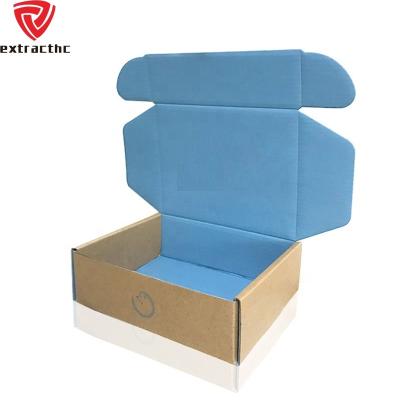 China Recyclable Printed Mailing Cardboard Box Postal Delivery Box Corrugated Foldable Cosmetic Kraft Paper Box Custom Logo for sale