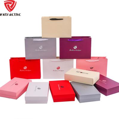 China Gifts Recyclable Luxury Custom Eco Friendly Paper Lid And Base Box With Ribbon for sale