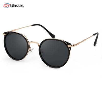 China Round Women Mirror Sunglasses Vintage UV400 Protection Fashion Retro Mens Custom Sun Glasses for sale