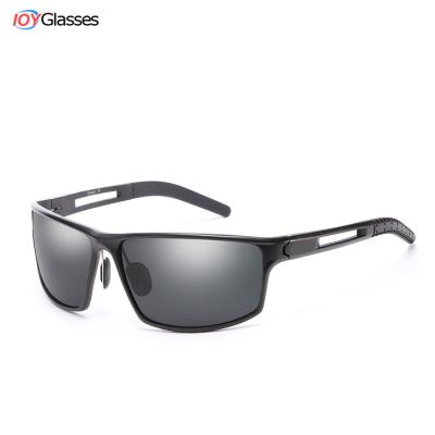 China High Quality Luxury Men's Magnesium Sunglasses Rectangle Polarized Aluminum Mirror Fishing UV400 Light Frame Sun Glasses for sale