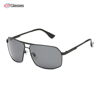 China Retro Square Sunglasses Men Adjust Metal Sun Glasses Polarized Glass Sunglasses Luxury Vintage Oversized Eyewear for sale