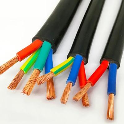 China RVV Series 2 Core 3 Core 4 Core 5 Core Underground PVC Insulated PVC Black Sheathed Household Power Cables for sale