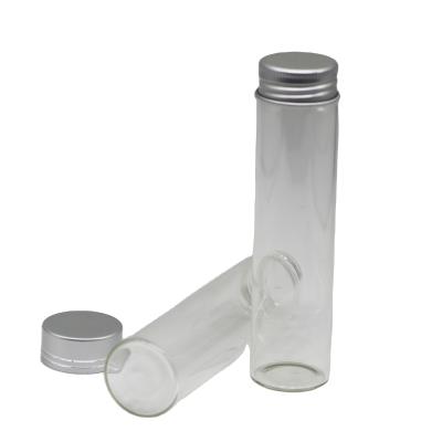 China Wholesale Empty Personal Care Mini Glass Bottle With Aluminum Clear Screw Cap For Tube Glass Packaging Vial for sale