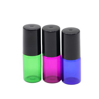 China Personal Care Essential Oil Perfume Roll On Bottle 1ml 2ml 3ml 5ml 10ml Roll On Glass Bottle With Cap for sale