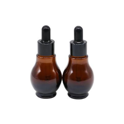 China Eco-friendly Recyclable Amber Glass Dropper Bottle With Pipette For Perfume Essential Oil Cosmetic Bottles for sale