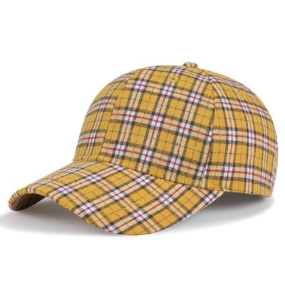 China COMMON Custom Unisex Outdoor Running Trucker Hat Plaid Four Seasons Sports Adjustable Size Baseball Cap for sale