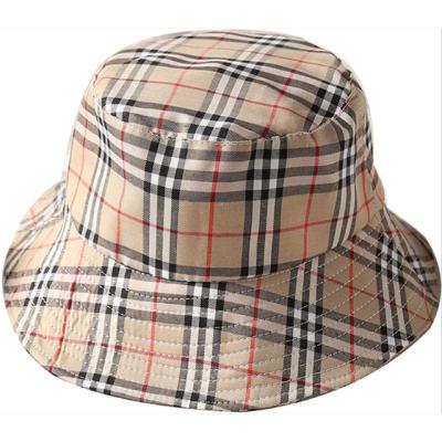 China UV protect & Water Proof Custom Leisure Outdoor Unisex Plaid Fisherman Cap Summer Vacation Breathable Bucket Hat for sale