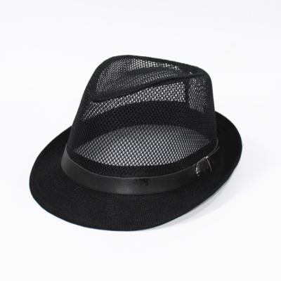 China Wholesale Custom Made High Quality Straw Beach Hat Panama Hat Mesh Felted Hats Summer Man Sun Dobby Mesh Hat for sale