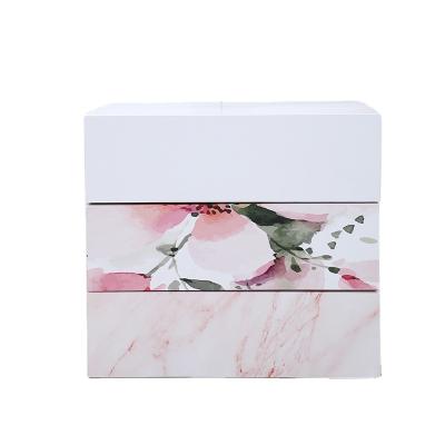 China Recyclable Small Magnetic Baby Shower Suitcase Gift Flower Set Gift Box Jewelry With Bag for sale