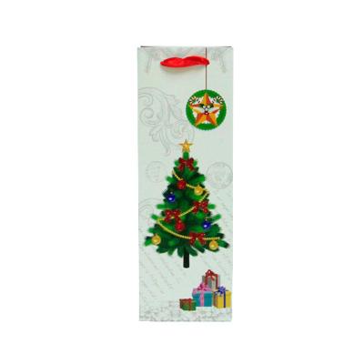 China Recyclable Waterproof High Quality Wine Party Gift Bag Paper Shopping Bags With Custom Logos Print for sale