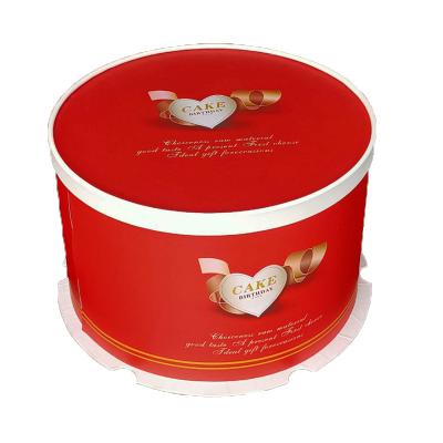 China Mini Recyclable Luxury Customizable Tall Bento Window Paper Wrapping Tape Around Clear Transparent Log Cake Box Wrapper With Handle for sale