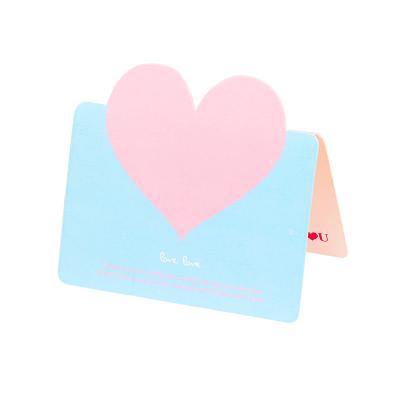 China Luxury Custom Handmade Heart Gold Foil Heart Christmas Europe Decoration Paper Card Greeting Printing For Kids for sale