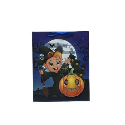 China New Product Recyclable Cartoon Halloween Boutique Canvas Newsboy Online Newsboy Cotton Ready Shopping Bag for sale