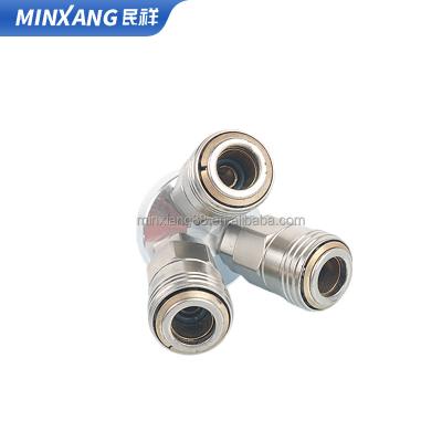 China Building Material Shops 3 Component Pneumatic C Connector SMY Air Compressor Compressor Quick Circular 3 Way Claw Connector for sale