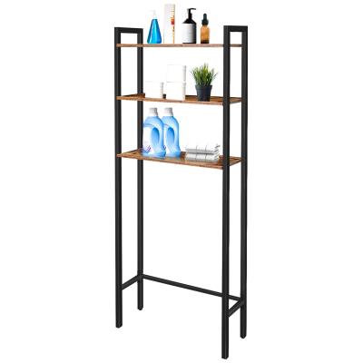 China Standing Type 3-Tier Over The Toilet Storage Rack Cabinet, Multi-Functional Industrial Bathroom Shelves Organizer for sale