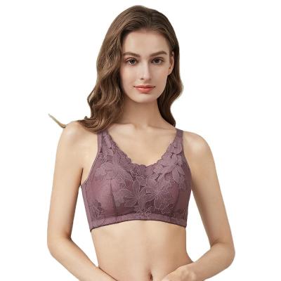 China Seamless Latest fashion Women's Underwear Wireless Push up Bras Adjustable Seamless Thin Front Buckle Large Size Sports Bra for sale