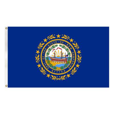 China High Quality Reusable USA State Flag 3x5ft Polyester New Hampshire Flag With 2 Grommets for sale