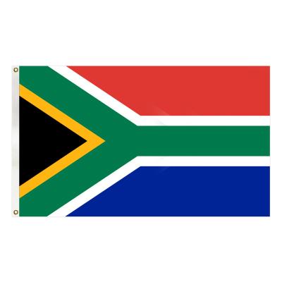 China High Quality Reusable Double Sided Flag 90x150cm Polyester South Africa Flag With 2 Grommets for sale