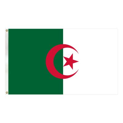 China Reusable High Quality Double Sided Flag 90x150cm Polyester Algeria Flag With 2 Grommets for sale