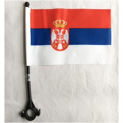 China High Quality 100% Healthcare Institutes Polyester Serbia Bicycle Flag for sale