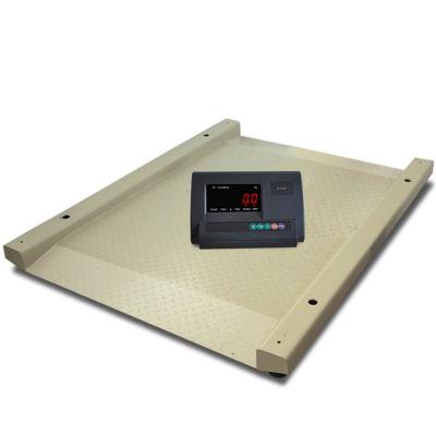 China Carbon Steel Table 0.5T 1tFloor Ultra Small Scale Electronic Weighbridge Portable Weighing Integrated Scale With Ramp for sale