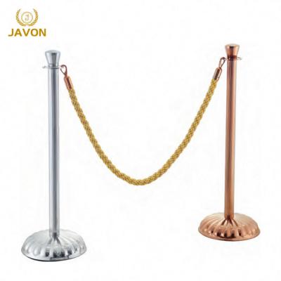 China Eco-friendly hot sale double rope support jinke belt support queue barriers safety post posts for sale