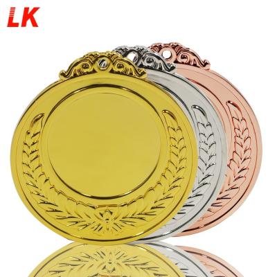 China Wholesale Custom Europe Metal Award White Gold Sport Medal Insert Medallion With Logo for sale