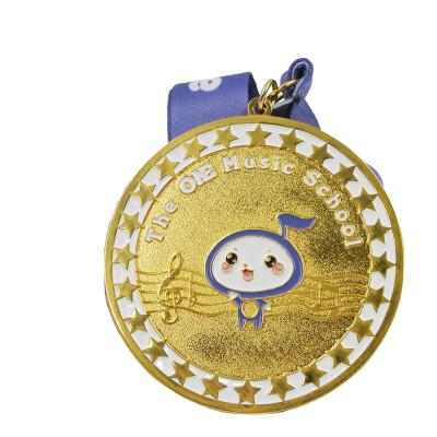 China Europe factory anime medallas trophies and medals sports, graduation anime medal with ribbon for sale