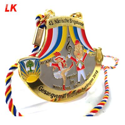 China Europe 2021 hot sale custom golden carnival orden medal for celebration for sale