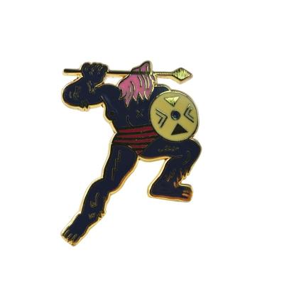 China Europe Create Your Own Soft Metal Sculpture Person Craft Gift Zinc Alloy Enamel Pin Badge For Decoration for sale